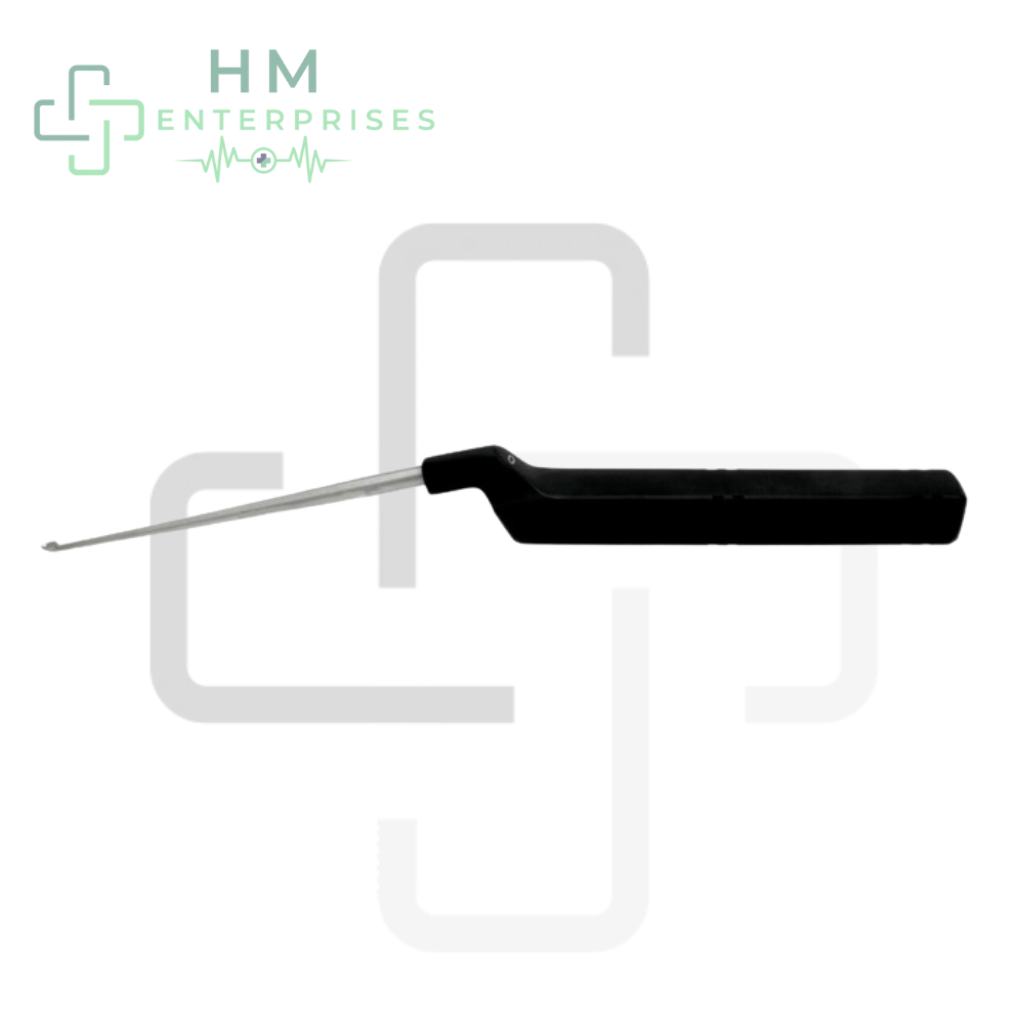 1-3-ST-Bayonet Cervical Curette Backward Angled 0.5mm (Cup Size-0000) – Neuro Surgical Instrument